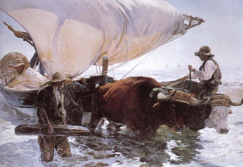 Joaquin Sorolla Return fishing Spain oil painting art